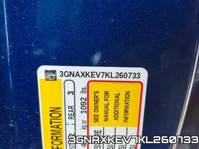 3GNAXKEV7KL260733 фото 2