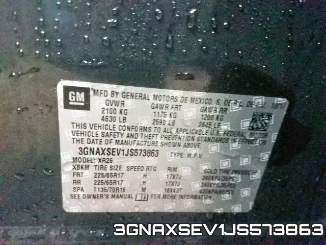 3GNAXSEV1JS573863 фото 2