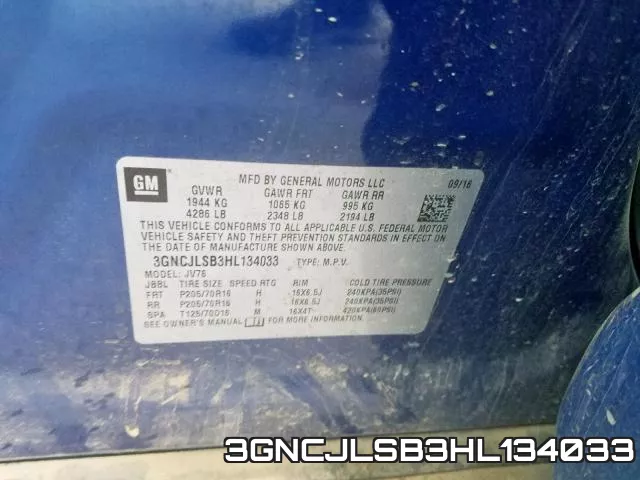 3GNCJLSB3HL134033 фото 2