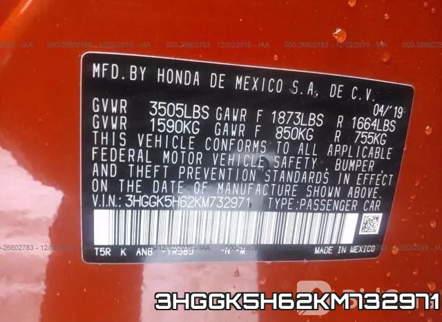 3HGGK5H62KM732971 фото 10