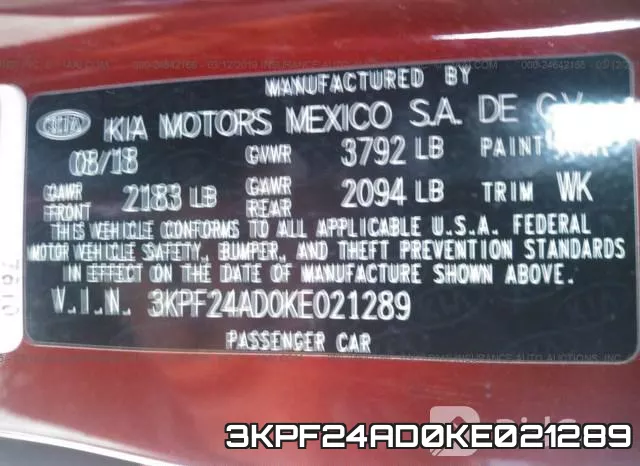 3KPF24AD0KE021289 фото 10