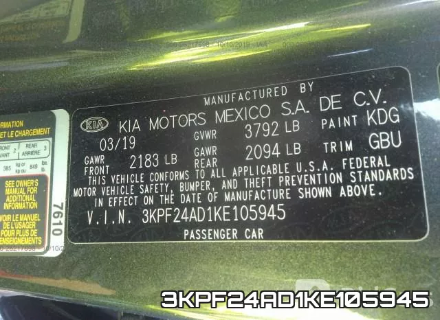 3KPF24AD1KE105945 фото 10