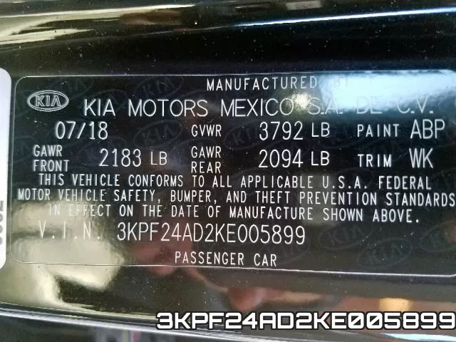 3KPF24AD2KE005899 фото 2
