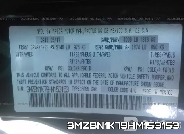3MZBN1K79HM153153 фото 10