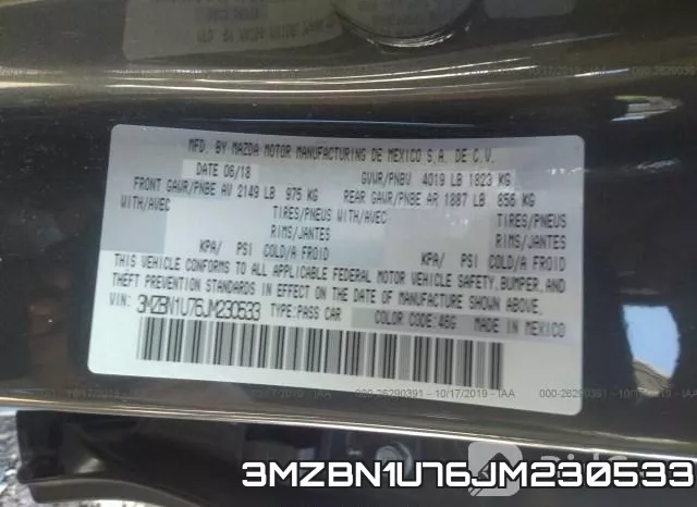 3MZBN1U76JM230533 фото 10