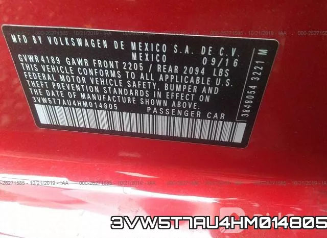 3VW5T7AU4HM014805 фото 10