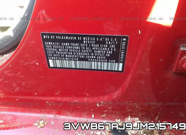 3VWB67AJ9JM215749 фото 10