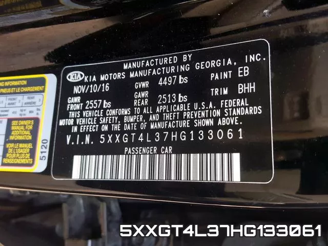 5XXGT4L37HG133061 фото 2