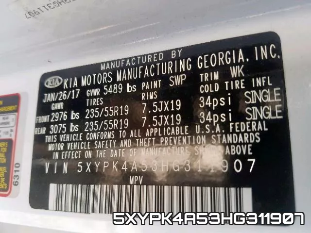 5XYPK4A53HG311907 фото 2
