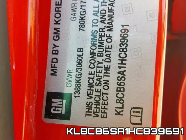KL8CB6SA1HC839691 фото 2