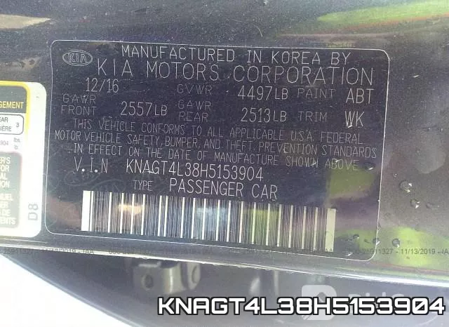 KNAGT4L38H5153904 фото 10