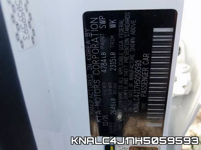 KNALC4J17H5059593 фото 2
