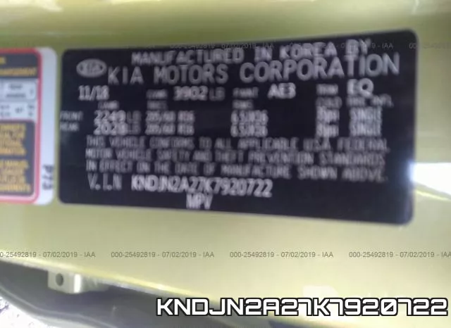 KNDJN2A27K7920722 фото 10