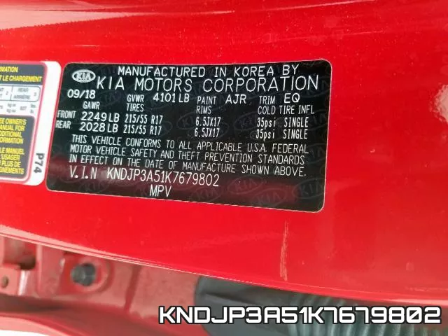 KNDJP3A51K7679802 фото 2