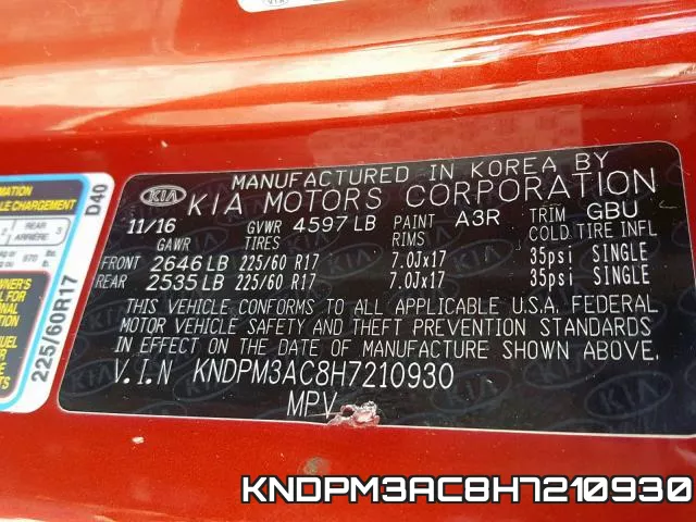 KNDPM3AC8H7210930 фото 2