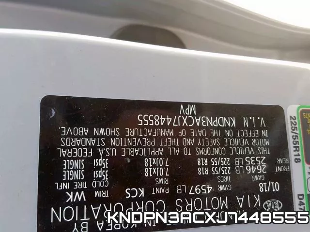 KNDPN3ACXJ7448555 фото 2