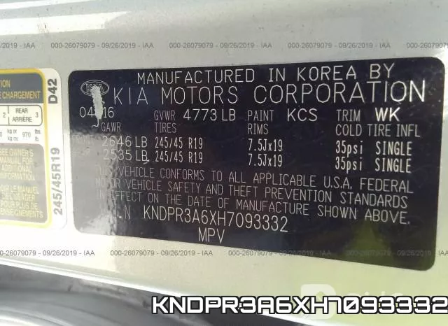 KNDPR3A6XH7093332 фото 9