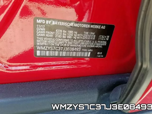 WMZYS7C37J3E08493 фото 2