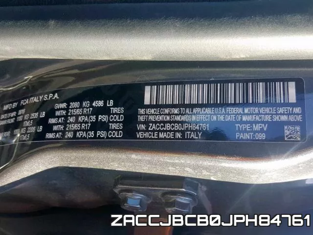 ZACCJBCB0JPH84761 фото 2