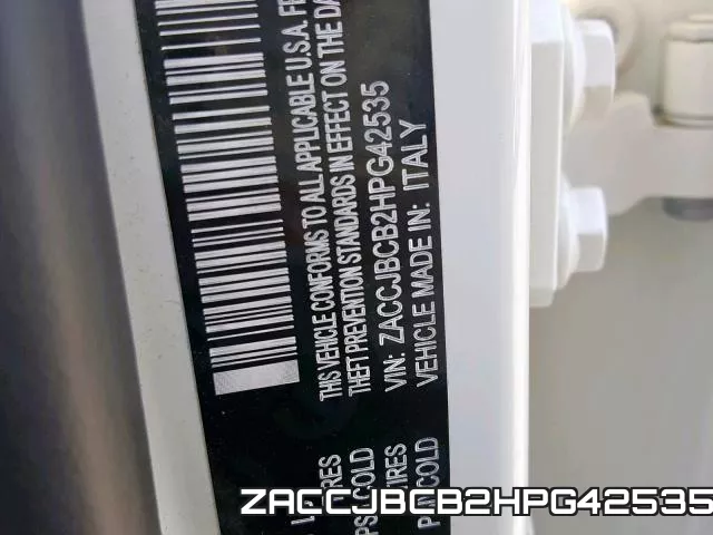 ZACCJBCB2HPG42535 фото 2