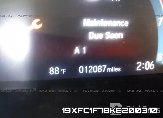 19XFC1F78KE200310 фото 7