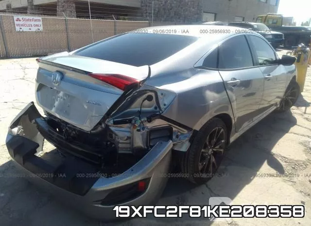 19XFC2F81KE208358 фото 5