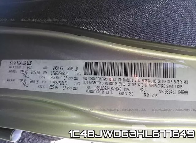 1C4BJWDG3HL677649 фото 10