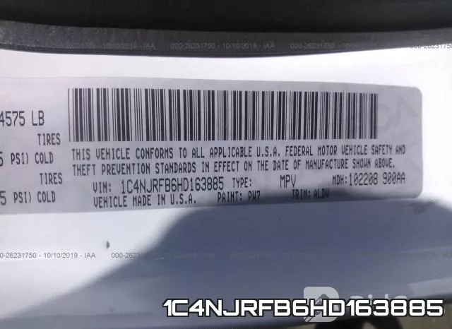 1C4NJRFB6HD163885 фото 10