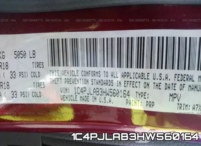 1C4PJLAB3HW560164 фото 10