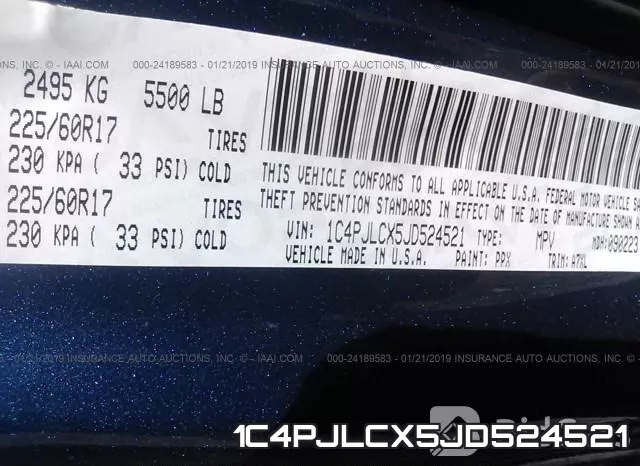 1C4PJLCX5JD524521 фото 10