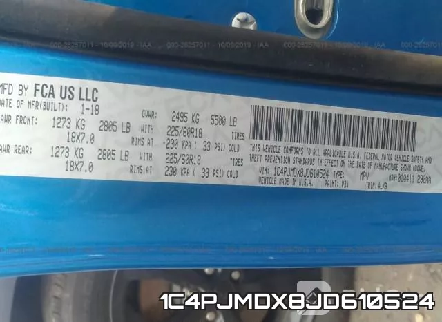 1C4PJMDX8JD610524 фото 10