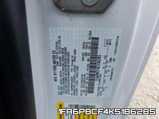 1FA6P8CF4K5186285 фото 2