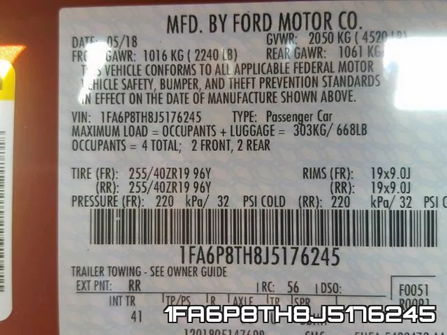 1FA6P8TH8J5176245 фото 2