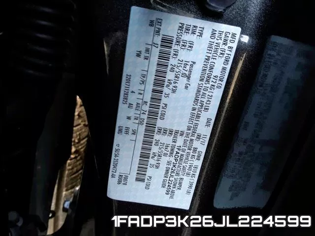 1FADP3K26JL224599 фото 2