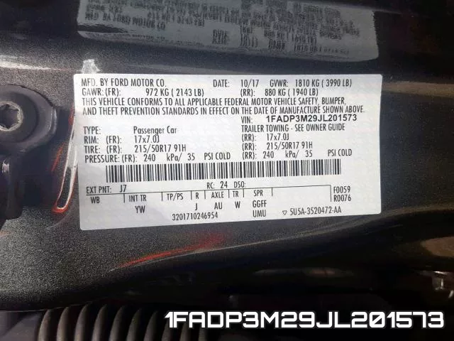 1FADP3M29JL201573 фото 2