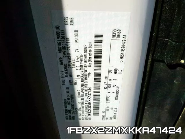 1FBZX2ZMXKKA47424 фото 2