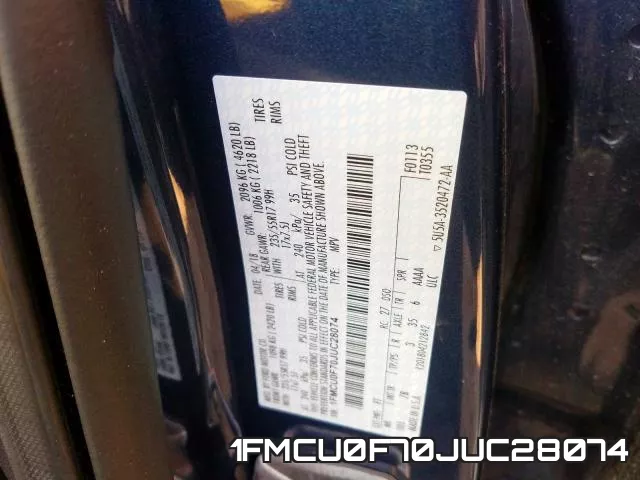 1FMCU0F70JUC28074 фото 2