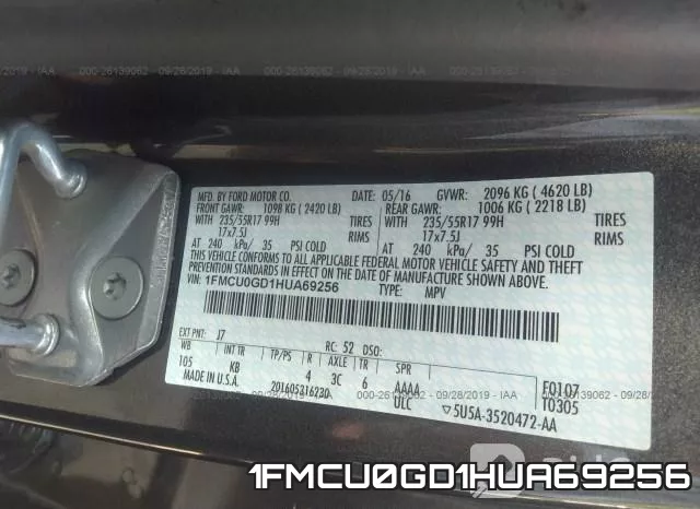 1FMCU0GD1HUA69256 фото 10