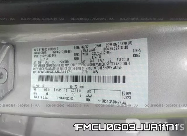 1FMCU0GD3JUA11171 фото 10