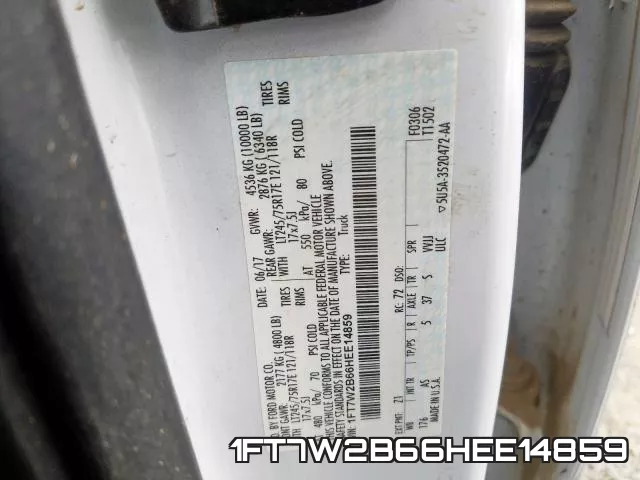 1FT7W2B66HEE14859 фото 2