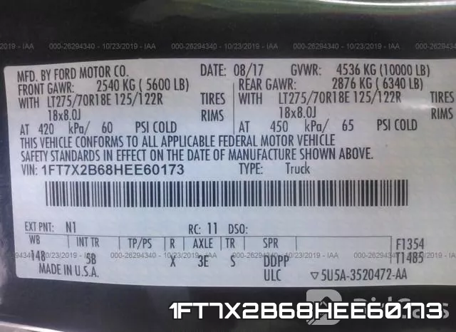1FT7X2B68HEE60173 фото 10