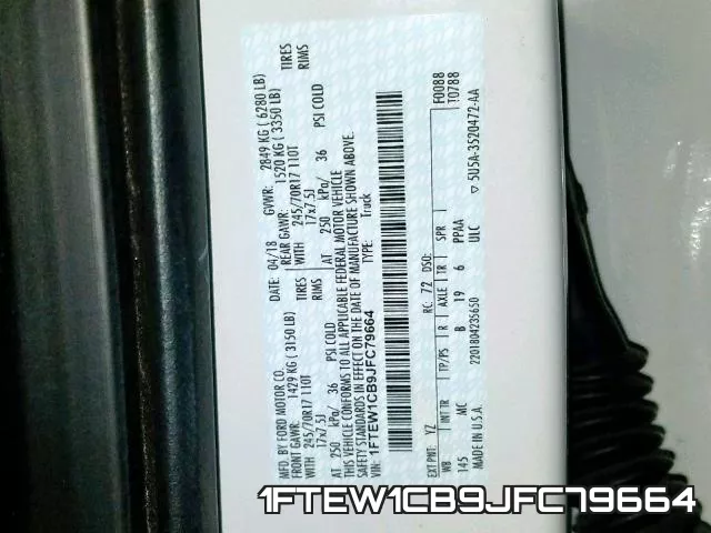 1FTEW1CB9JFC79664 фото 2