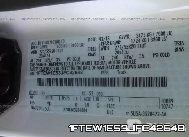 1FTEW1E53JFC42648 фото 10