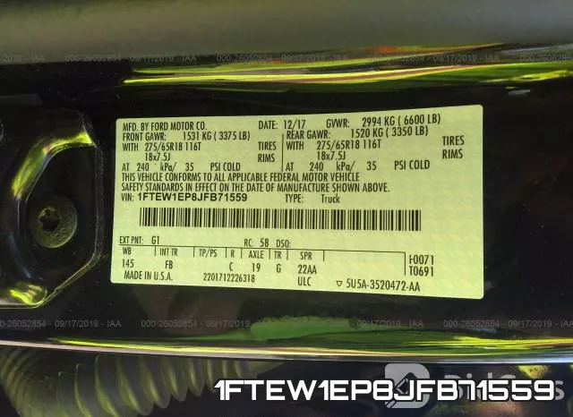 1FTEW1EP8JFB71559 фото 10