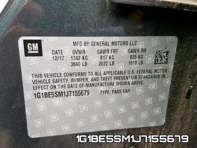 1G1BE5SM1J7155679 фото 2