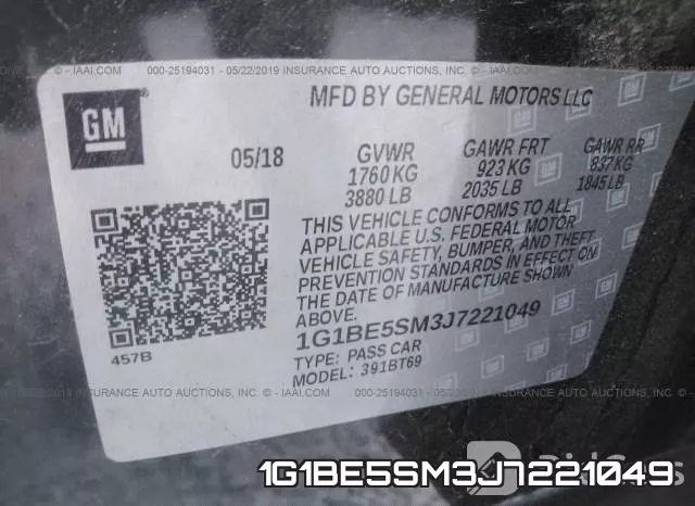 1G1BE5SM3J7221049 фото 10