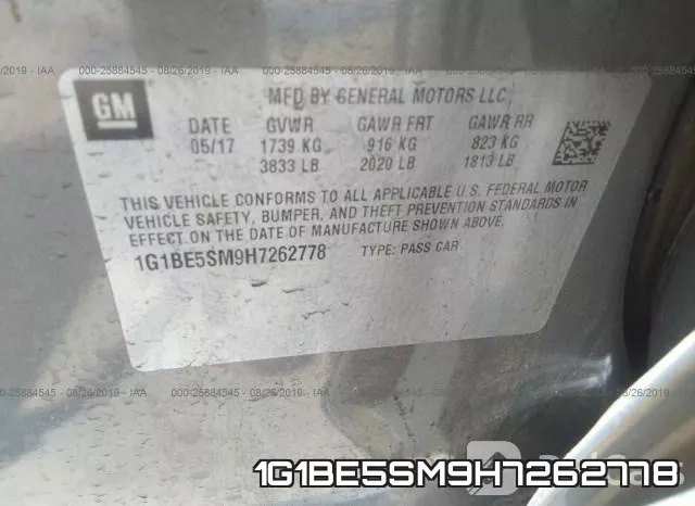 1G1BE5SM9H7262778 фото 10