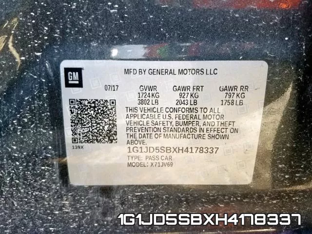 1G1JD5SBXH4178337 фото 2
