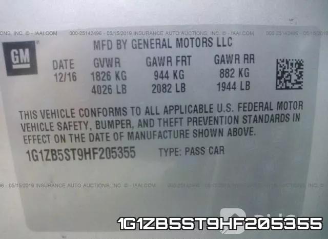 1G1ZB5ST9HF205355 фото 10