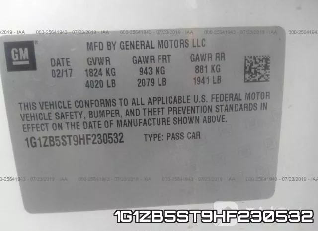 1G1ZB5ST9HF230532 фото 10